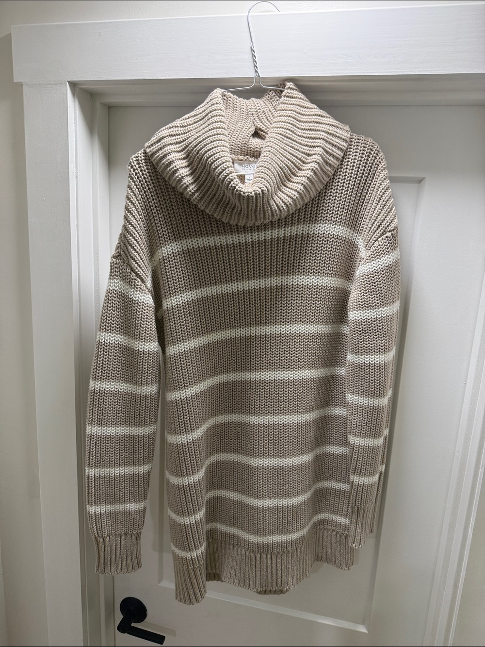 Haven Well Within Cozy Tan Oversized Sweater